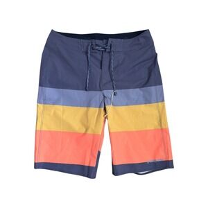 Patagonia Hydropeak 21" Boardshorts Mens Size 28 Blue Yellow Swim 86480 NEW